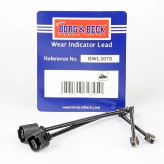 Contact d'avertissement, usure des plaquettes de frein BORG & BECK BWL3078
