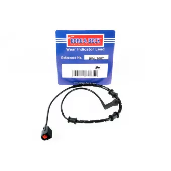 Contact d'avertissement, usure des plaquettes de frein BORG & BECK BWL3087