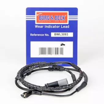 Contact d'avertissement, usure des plaquettes de frein BORG & BECK BWL3093