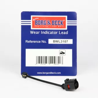 Contact d'avertissement, usure des plaquettes de frein BORG & BECK BWL3107