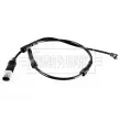 Contact d'avertissement, usure des plaquettes de frein BORG & BECK BWL3110 - Visuel 3