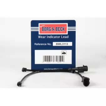 Contact d'avertissement, usure des plaquettes de frein BORG & BECK BWL3113