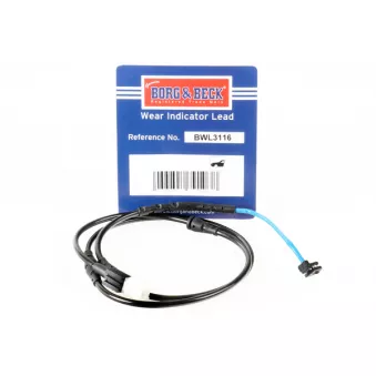 Contact d'avertissement, usure des plaquettes de frein BORG & BECK BWL3116