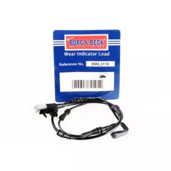 Contact d'avertissement, usure des plaquettes de frein BORG & BECK BWL3118