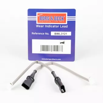 Contact d'avertissement, usure des plaquettes de frein BORG & BECK BWL3121