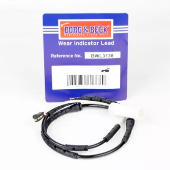 Contact d'avertissement, usure des plaquettes de frein BORG & BECK BWL3136
