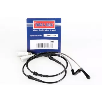 Contact d'avertissement, usure des plaquettes de frein BORG & BECK BWL3158