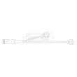 Contact d'avertissement, usure des plaquettes de frein BORG & BECK BWL3170 - Visuel 2