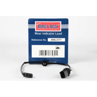 Contact d'avertissement, usure des plaquettes de frein BORG & BECK BWL3177