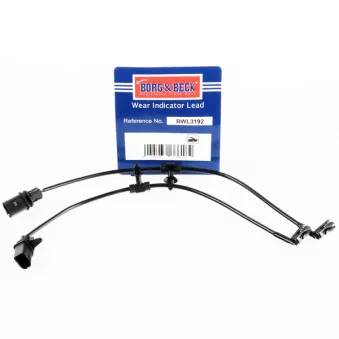 Contact d'avertissement, usure des plaquettes de frein BORG & BECK BWL3192