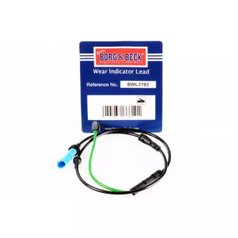 Contact d'avertissement, usure des plaquettes de frein BORG & BECK BWL3193