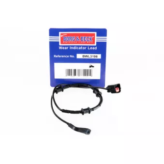 Contact d'avertissement, usure des plaquettes de frein BORG & BECK BWL3198
