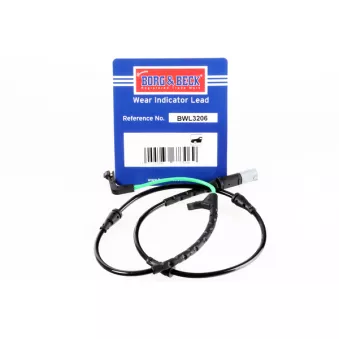 Contact d'avertissement, usure des plaquettes de frein BORG & BECK BWL3206
