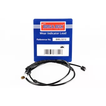 Contact d'avertissement, usure des plaquettes de frein BORG & BECK BWL3212