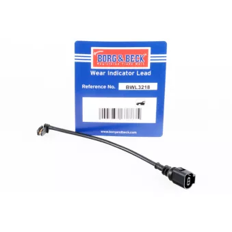 Contact d'avertissement, usure des plaquettes de frein BORG & BECK BWL3218