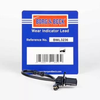 Contact d'avertissement, usure des plaquettes de frein BORG & BECK BWL3236