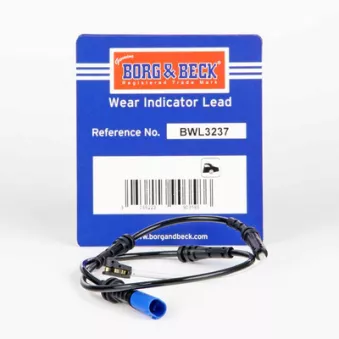 Contact d'avertissement, usure des plaquettes de frein BORG & BECK BWL3237