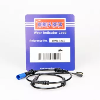 Contact d'avertissement, usure des plaquettes de frein BORG & BECK BWL3240