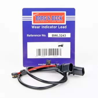 Contact d'avertissement, usure des plaquettes de frein BORG & BECK BWL3243
