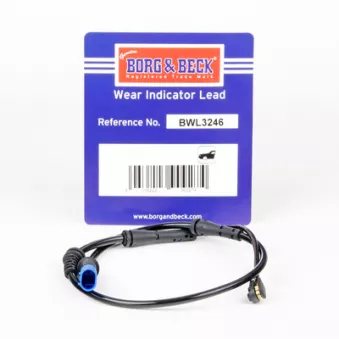 Contact d'avertissement, usure des plaquettes de frein BORG & BECK BWL3246