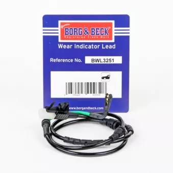 Contact d'avertissement, usure des plaquettes de frein BORG & BECK BWL3251
