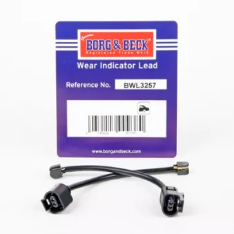 Contact d'avertissement, usure des plaquettes de frein BORG & BECK BWL3257