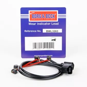Contact d'avertissement, usure des plaquettes de frein BORG & BECK BWL3263