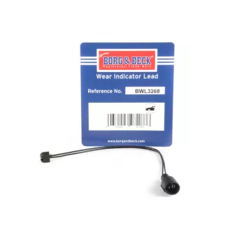 Contact d'avertissement, usure des plaquettes de frein BORG & BECK BWL3268
