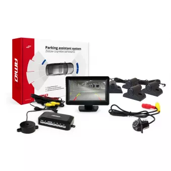 Système d'aide au stationnement TFT01 4,3" avec HD-305-LED 4 capteurs noir Camion AMIO 02724