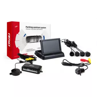 Système d'aide au stationnement TFT02 4,3" avec HD-305-LED 4 capteurs noir AMIO 02688