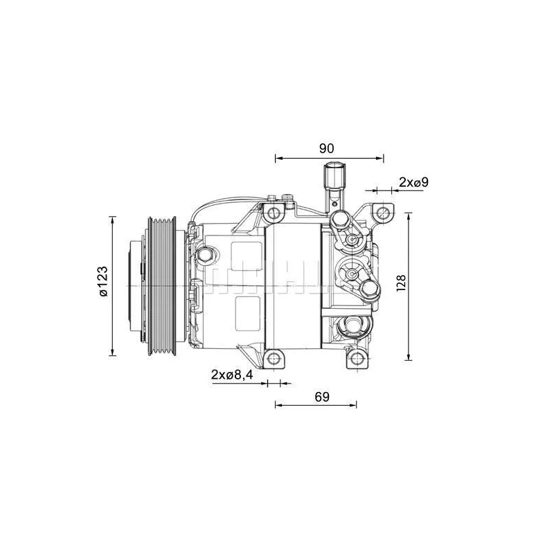 Compresseur, climatisation BV PSH 090.155.080.310