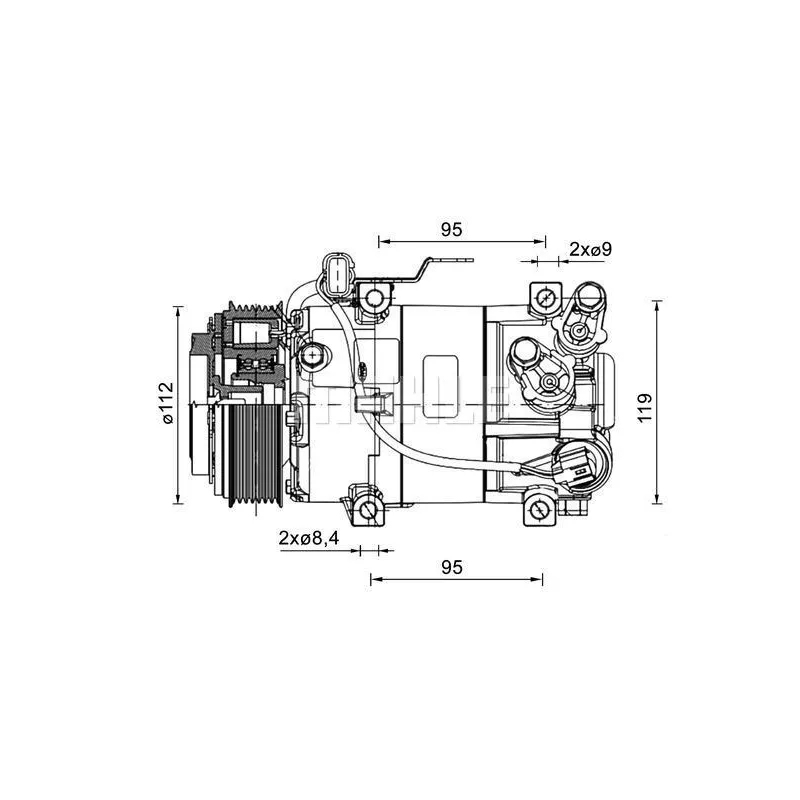 Compresseur, climatisation BV PSH 090.155.082.310