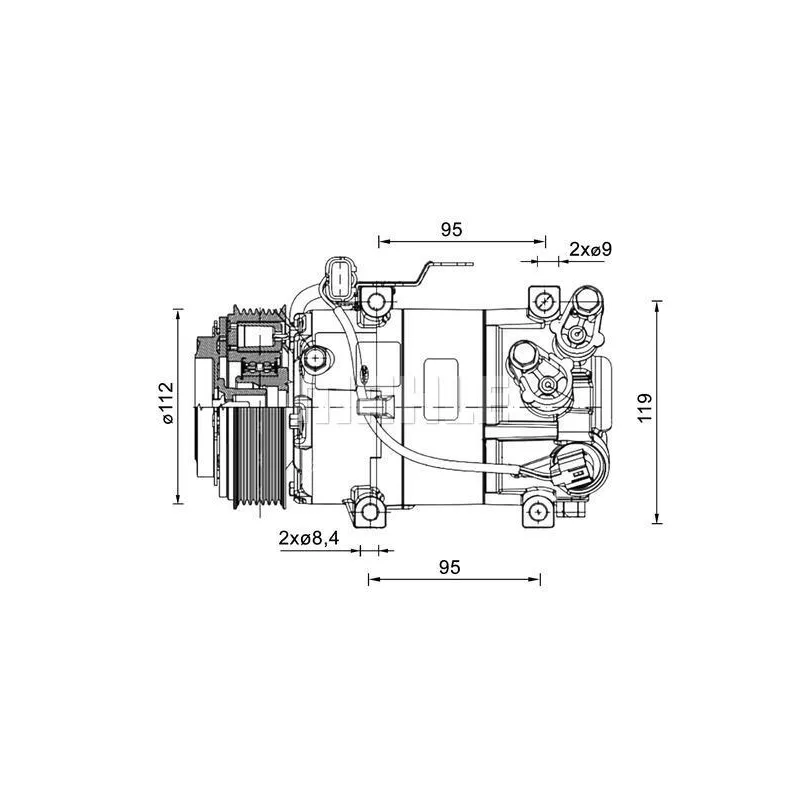 Compresseur, climatisation BV PSH 090.155.083.310