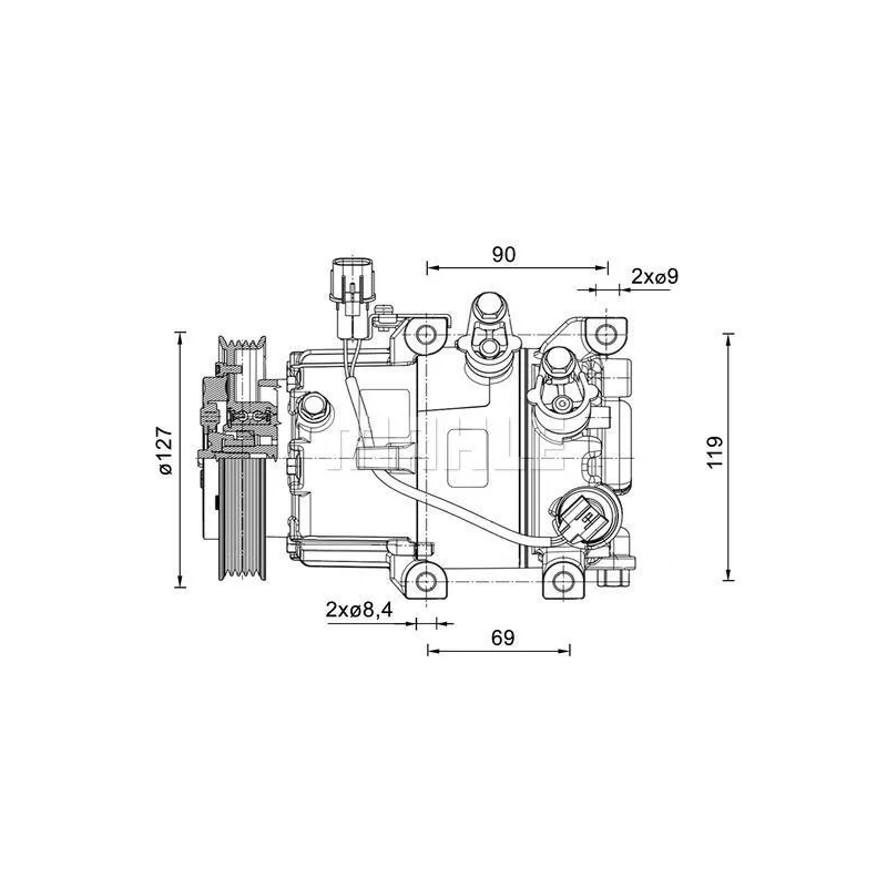 Compresseur, climatisation BV PSH 090.155.085.310