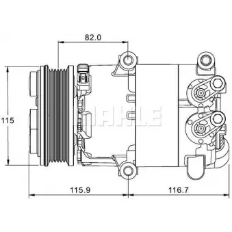 Compresseur, climatisation BV PSH 090.595.056.310