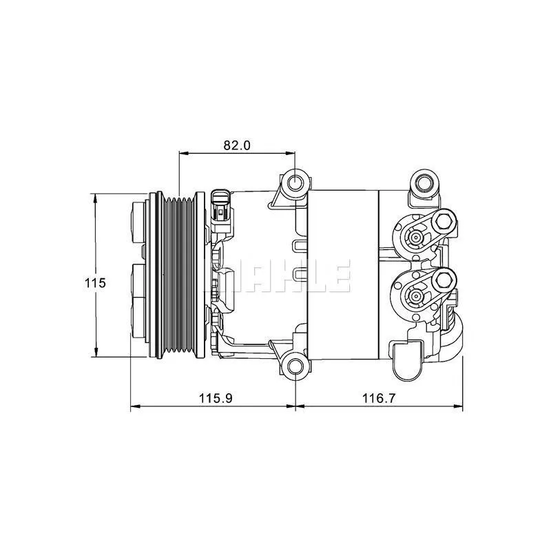Compresseur, climatisation BV PSH 090.595.056.310