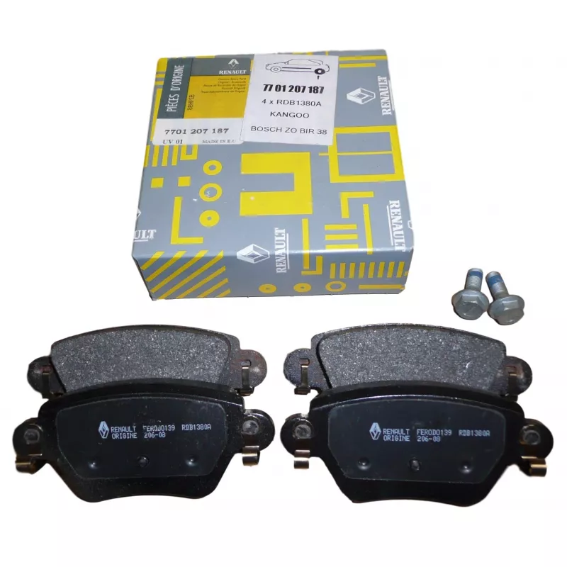 Jeu de 4 plaquettes de frein arrière OE 7701207187
