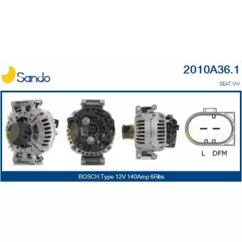 Alternateur SANDO 2010A36.1