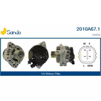 Alternateur SANDO 2010A67.1