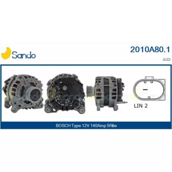 Alternateur SANDO 2010A80.1