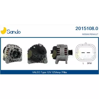 Alternateur SANDO 2015108.0
