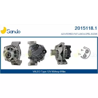 Alternateur SANDO 2015118.1