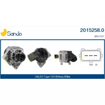 Alternateur SANDO 2015258.0