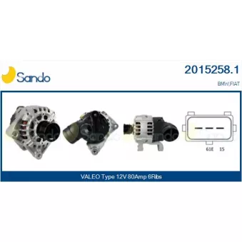 Alternateur SANDO 2015258.1