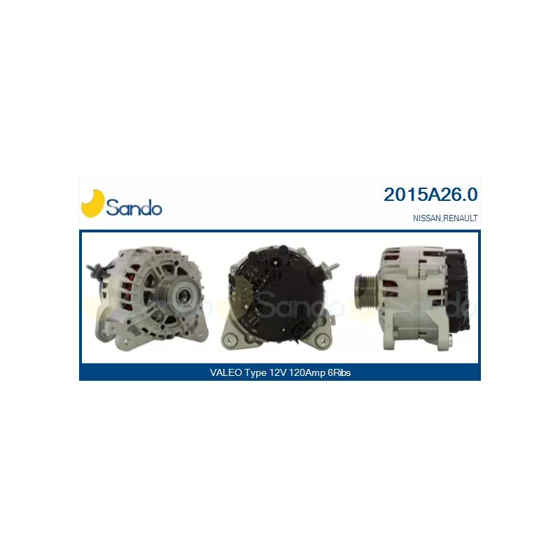 Alternateur SANDO 2015A26.0