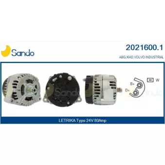 Alternateur SANDO 2021600.1