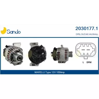 Alternateur SANDO 2030177.1