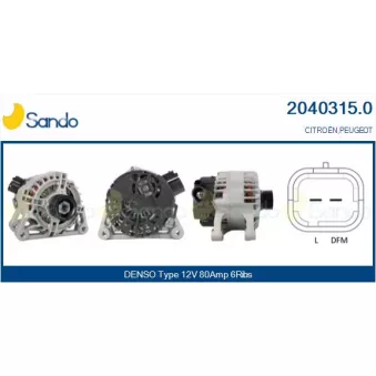 Alternateur SANDO 2040315.0