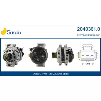 Alternateur SANDO 2040361.0
