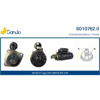 Démarreur SANDO 6010762.0